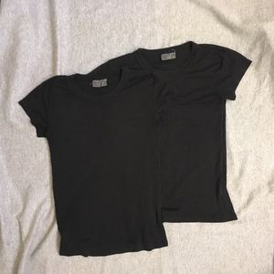 2 Michael Stars black t-shirts -- get both for $14